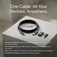 Cavo USB-C extra lungo — 1 m di libertà di movimento